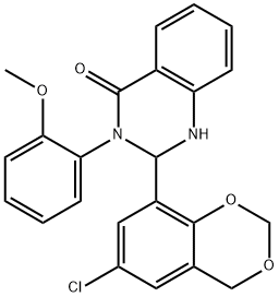 2-(6-chloro-4H-1,3-benzodioxin-8-yl)-3-(2-methoxyphenyl)-1,2-dihydroquinazolin-4-one Structure