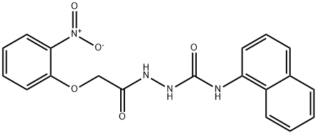 1-naphthalen-1-yl-3-[[2-(2-nitrophenoxy)acetyl]amino]urea Struktur