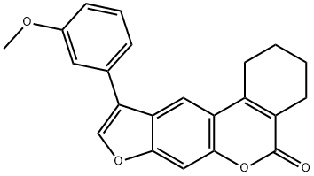 10-(3-methoxyphenyl)-1,2,3,4-tetrahydro-[1]benzofuro[6,5-c]isochromen-5-one Struktur