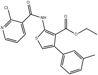 ethyl 2-[(2-chloropyridine-3-carbonyl)amino]-4-(3-methylphenyl)thiophene-3-carboxylate Struktur