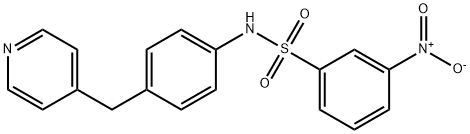 3-nitro-N-[4-(pyridin-4-ylmethyl)phenyl]benzenesulfonamide Struktur