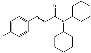 (E)-N,N-dicyclohexyl-3-(4-fluorophenyl)prop-2-enamide Struktur