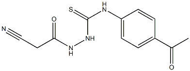 1-(4-acetylphenyl)-3-[(2-cyanoacetyl)amino]thiourea Struktur