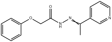 2-phenoxy-N-[(E)-1-pyridin-3-ylethylideneamino]acetamide Struktur