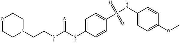 1-[4-[(4-methoxyphenyl)sulfamoyl]phenyl]-3-(2-morpholin-4-ylethyl)thiourea Struktur