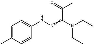 N,N-diethyl-N'-(4-methylanilino)-2-oxopropanimidamide Struktur