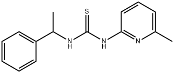 1-(6-methylpyridin-2-yl)-3-(1-phenylethyl)thiourea Struktur