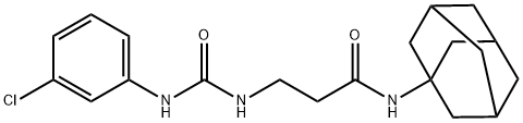 N-(1-adamantyl)-3-[(3-chlorophenyl)carbamoylamino]propanamide Struktur