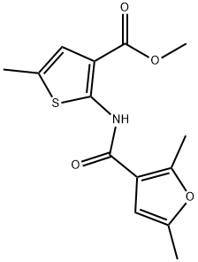 methyl 2-[(2,5-dimethylfuran-3-carbonyl)amino]-5-methylthiophene-3-carboxylate Struktur