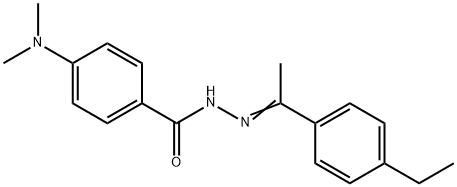 4-(dimethylamino)-N-[(E)-1-(4-ethylphenyl)ethylideneamino]benzamide Struktur