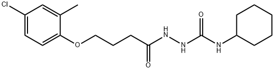 1-[4-(4-chloro-2-methylphenoxy)butanoylamino]-3-cyclohexylurea Struktur