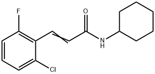 (E)-3-(2-chloro-6-fluorophenyl)-N-cyclohexylprop-2-enamide Struktur