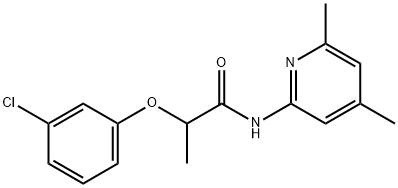 2-(3-chlorophenoxy)-N-(4,6-dimethylpyridin-2-yl)propanamide Struktur