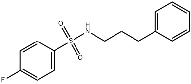 4-fluoro-N-(3-phenylpropyl)benzenesulfonamide Struktur