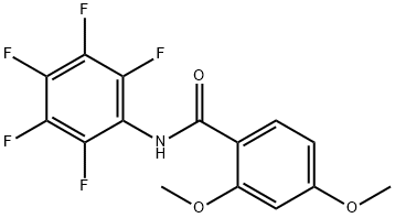 2,4-dimethoxy-N-(2,3,4,5,6-pentafluorophenyl)benzamide Struktur