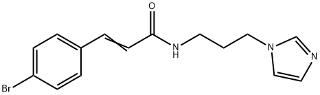 (E)-3-(4-bromophenyl)-N-(3-imidazol-1-ylpropyl)prop-2-enamide Struktur