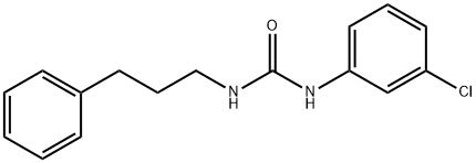 1-(3-chlorophenyl)-3-(3-phenylpropyl)urea Struktur