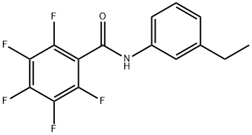 N-(3-ethylphenyl)-2,3,4,5,6-pentafluorobenzamide Struktur