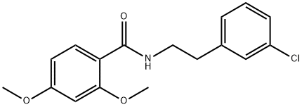 N-[2-(3-chlorophenyl)ethyl]-2,4-dimethoxybenzamide Struktur