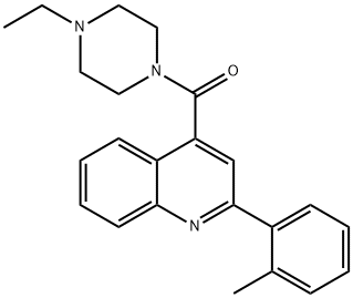 (4-ethylpiperazin-1-yl)-[2-(2-methylphenyl)quinolin-4-yl]methanone Struktur