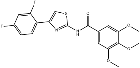 N-[4-(2,4-difluorophenyl)-1,3-thiazol-2-yl]-3,4,5-trimethoxybenzamide Struktur