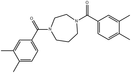 [4-(3,4-dimethylbenzoyl)-1,4-diazepan-1-yl]-(3,4-dimethylphenyl)methanone Struktur