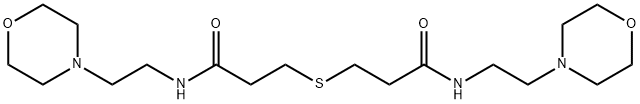 N-(2-morpholin-4-ylethyl)-3-[3-(2-morpholin-4-ylethylamino)-3-oxopropyl]sulfanylpropanamide Struktur