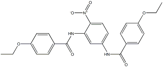 4-ethoxy-N-[3-[(4-ethoxybenzoyl)amino]-4-nitrophenyl]benzamide Struktur