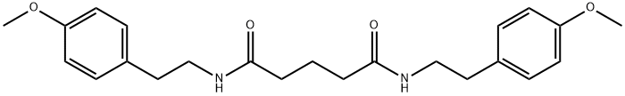 N,N'-bis[2-(4-methoxyphenyl)ethyl]pentanediamide Struktur