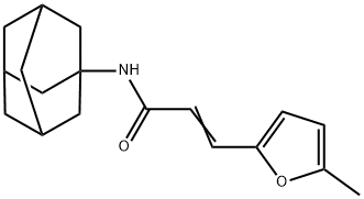 (E)-N-(1-adamantyl)-3-(5-methylfuran-2-yl)prop-2-enamide Struktur