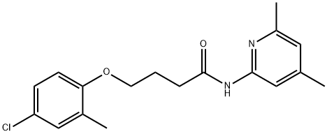 4-(4-chloro-2-methylphenoxy)-N-(4,6-dimethylpyridin-2-yl)butanamide Struktur