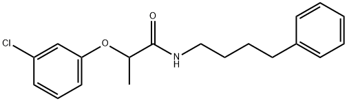 2-(3-chlorophenoxy)-N-(4-phenylbutyl)propanamide Struktur