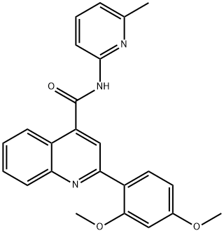 2-(2,4-dimethoxyphenyl)-N-(6-methylpyridin-2-yl)quinoline-4-carboxamide Struktur