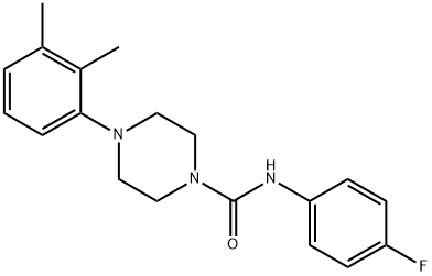 4-(2,3-dimethylphenyl)-N-(4-fluorophenyl)piperazine-1-carboxamide Struktur