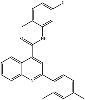 N-(5-chloro-2-methylphenyl)-2-(2,4-dimethylphenyl)quinoline-4-carboxamide Struktur