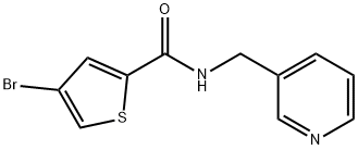 4-bromo-N-(pyridin-3-ylmethyl)thiophene-2-carboxamide Struktur