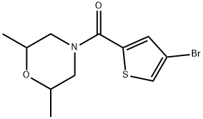 (4-bromothiophen-2-yl)-(2,6-dimethylmorpholin-4-yl)methanone Struktur