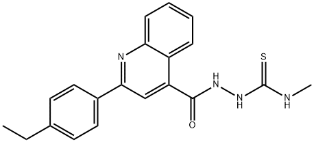 1-[[2-(4-ethylphenyl)quinoline-4-carbonyl]amino]-3-methylthiourea Struktur