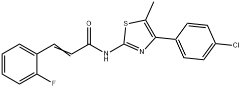 (E)-N-[4-(4-chlorophenyl)-5-methyl-1,3-thiazol-2-yl]-3-(2-fluorophenyl)prop-2-enamide Struktur