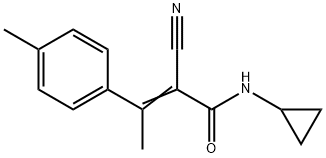 (E)-2-cyano-N-cyclopropyl-3-(4-methylphenyl)but-2-enamide Struktur