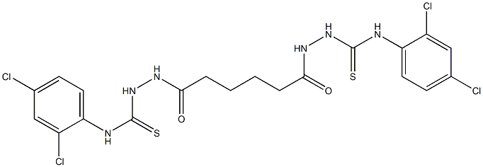 1-(2,4-dichlorophenyl)-3-[[6-[2-[(2,4-dichlorophenyl)carbamothioyl]hydrazinyl]-6-oxohexanoyl]amino]thiourea Struktur