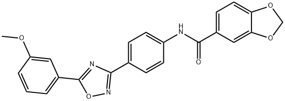 N-[4-[5-(3-methoxyphenyl)-1,2,4-oxadiazol-3-yl]phenyl]-1,3-benzodioxole-5-carboxamide Struktur