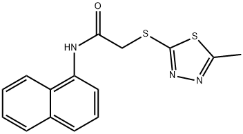 2-[(5-methyl-1,3,4-thiadiazol-2-yl)sulfanyl]-N-naphthalen-1-ylacetamide Struktur