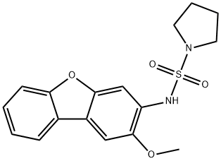 N-(2-methoxydibenzofuran-3-yl)pyrrolidine-1-sulfonamide Struktur