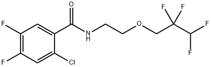 2-chloro-4,5-difluoro-N-[2-(2,2,3,3-tetrafluoropropoxy)ethyl]benzamide Struktur