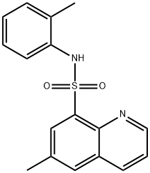 6-methyl-N-(2-methylphenyl)quinoline-8-sulfonamide Struktur