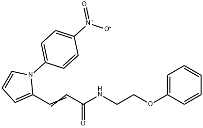 (E)-3-[1-(4-nitrophenyl)pyrrol-2-yl]-N-(2-phenoxyethyl)prop-2-enamide Struktur