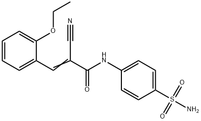 (E)-2-cyano-3-(2-ethoxyphenyl)-N-(4-sulfamoylphenyl)prop-2-enamide Struktur