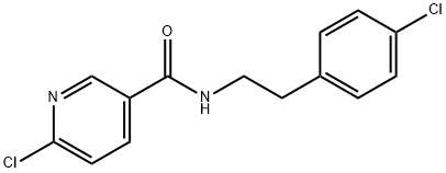 6-chloro-N-[2-(4-chlorophenyl)ethyl]pyridine-3-carboxamide Struktur