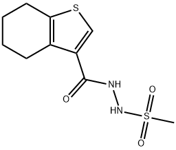 N'-methylsulfonyl-4,5,6,7-tetrahydro-1-benzothiophene-3-carbohydrazide Struktur